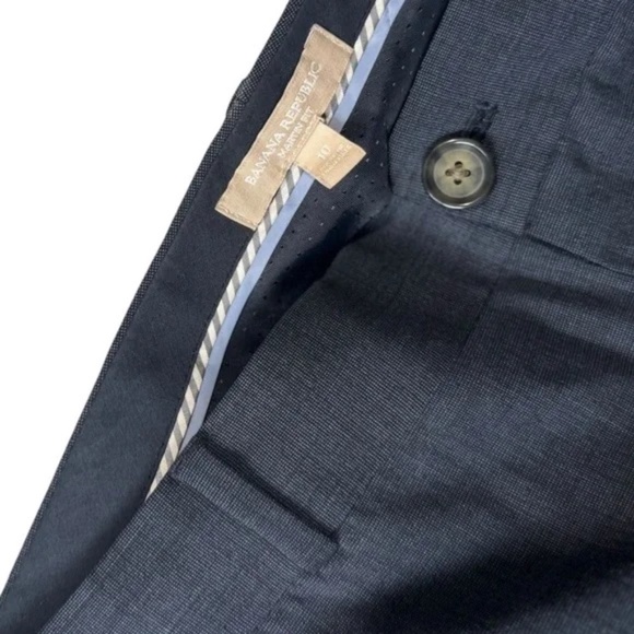 MARTIN FIT Navy Blue LIGHTWEIGHT WOOL Blend TROUSER size 10 - Picture 2 of 9